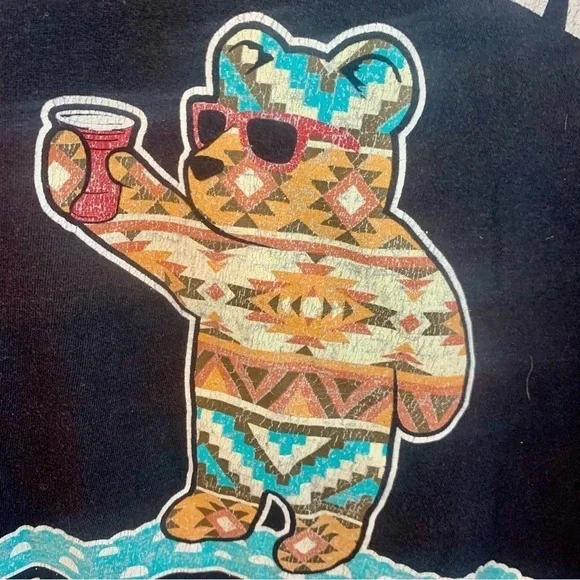 Vintage California Tank XL 100% Cotton Black Southwest Design Riot Society - Picture 9 of 14